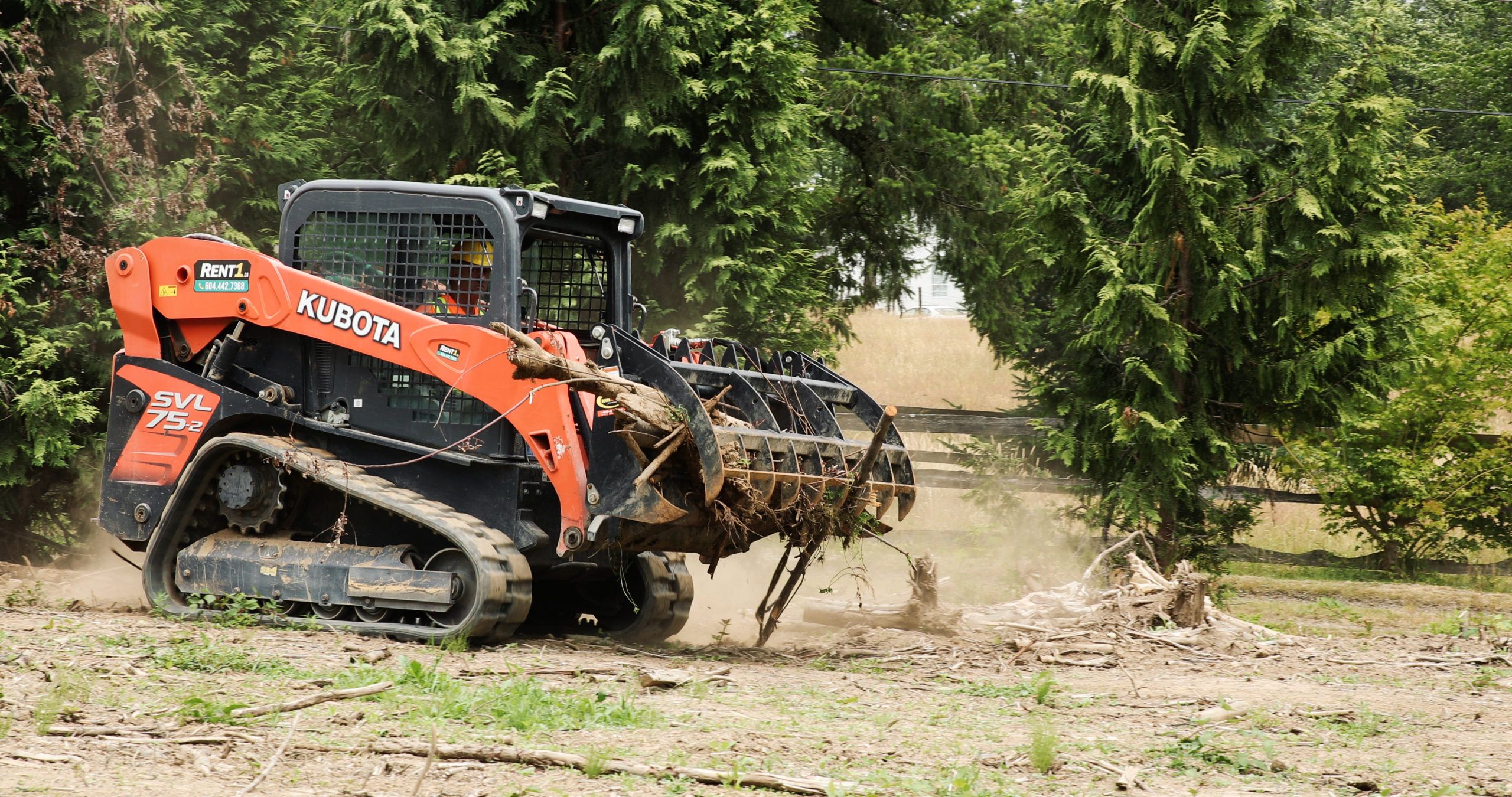 Rent a Kubota SVL75 Compact Track Loader starting 350/day