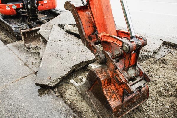 Demolition heavy earth moving equipment