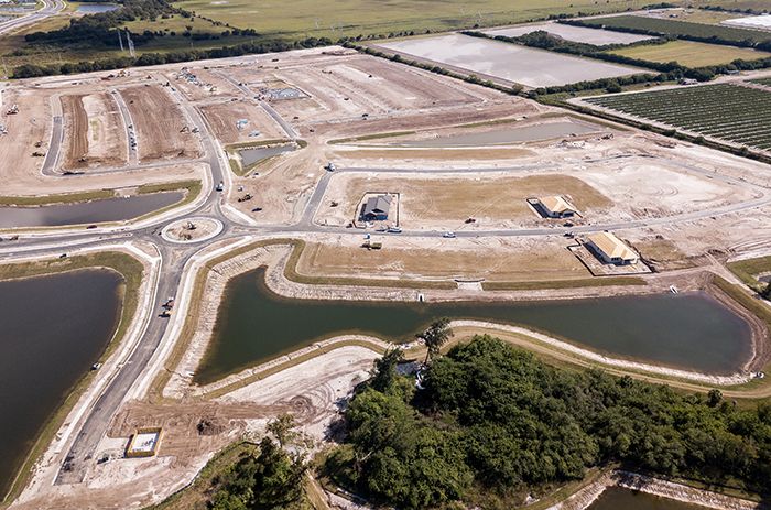 Aerial View of a Construction Site